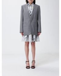 Moschino - Single-Breasted Wool Blend Blazer - Lyst