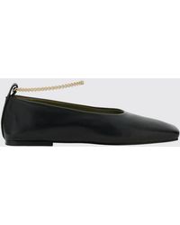 MARIA LUCA - Augusta Lambskin Ballet Flats With Square Toe And Metal Mesh - Lyst