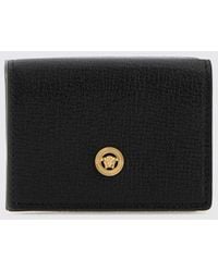 Versace - Medusa Biggie Geldbörse Aus Genarbtem Leder - Lyst