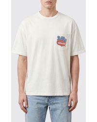Represent - Crewneck Cotton-Hemp T-Shirt With Graphic Print And Patch Pocket - Lyst