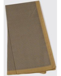 Saint Laurent - Geometric Print Silk Twill Scarf - Lyst