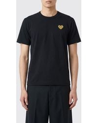 COMME DES GARÇONS PLAY - Comme Des Gar&Ccedil	Ons Play Contrast Logo Cotton T-Shirt - Lyst