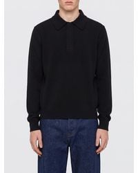 Jil Sander - Long-Sleeved Knit Wool Polo With Concealed Placket - Lyst