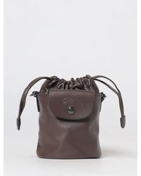 Longchamp - Le Pliage Xtra Mini Cowhide Leather Bucket Bag - Lyst