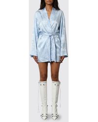 Balenciaga - Washed Crayon Silk Robe Dress - Lyst