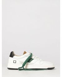 Date - Court 2.0 Low Top Calfskin Sneakers With Perforated Toe - Lyst