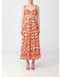 Dolce & Gabbana - Dolce &Amp Gabbana Majolica-Print Off-The-Shoulder Cotton Midi Dress - Lyst