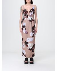 Antonio Marras - Floral Print Cotton Long Dress - Lyst
