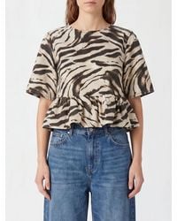 Ganni - All-Over Zebra Print T-Shirt - Lyst