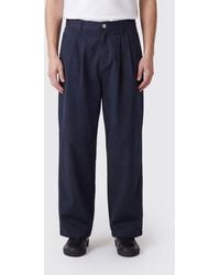 Carhartt - Brockman Wide-Leg Cotton Twill Trousers With Pleats - Lyst