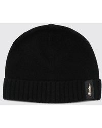 Borsalino - Cashmere Beanie Hat With Cuffed Brim And Logo Patch - Lyst