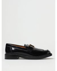 Tod's - Moccasins In Brushed Leather With Application - Lyst
