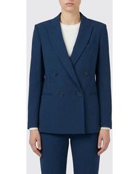 Patrizia Pepe - Double-Breasted Viscose Blend Blazer - Lyst