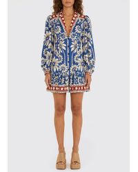 FARM Rio - Luna Long Sleeve Mini Dress - Lyst