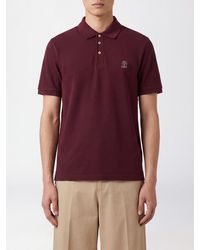 Brunello Cucinelli - Short-Sleeved Cotton Polo With Embroidered Logo - Lyst