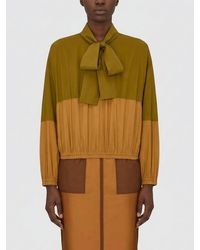 Saint Laurent - Cassandre Color-Block Blouse - Lyst