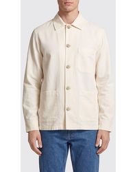 BOSS - Linen And Lyocell Blend Overshirt With Patch Pockets - Lyst