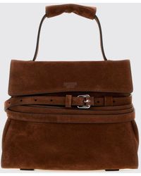 Moschino - Tie Me Suede Handbag With Shoulder Strap - Lyst