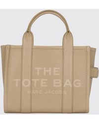 Marc Jacobs - Kleine Tragetasche The Tote Bag Aus Leder Mit Ton-In-Ton-Logo - Lyst