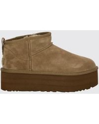 UGG - Classic Ultra Mini Platform Suede Ankle Boots - Lyst