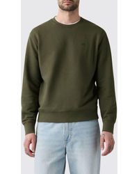 Levi's - Pure Cotton Crewneck Sweatshirt With Dropped Shoulders And Tonal Logo - Lyst