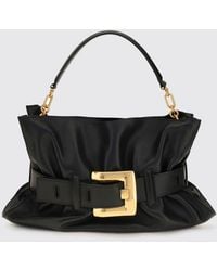 Balmain - Anthem Medium Ruched Leather Bag - Lyst