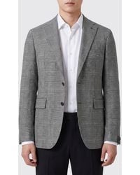 Tagliatore - Prince Of Wales Check Linen And Cotton Single-Breasted Blazer - Lyst