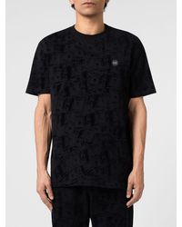 Philipp Plein - Relaxed Fit Cotton T-Shirt With Skull Print And Hexagon Logo - Lyst