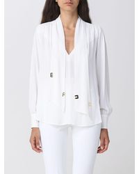 Elisabetta Franchi Andere materialien hemd in Weiß Damen Bekleidung Oberteile Hemden 