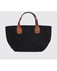 IBELIV - Tokyo Ii Large Crochet Raffia Tote Bag With Leather Handles - Lyst
