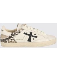 Premiata - Stevend Calfskin Sneakers With Contrasting Details And Logo - Lyst