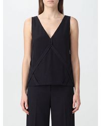 MM6 by Maison Margiela - V-Neck Sleeveless Top - Lyst