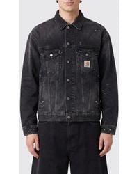 Carhartt - Helston All-Over Abstract Print Denim Jacket With Logo Patch - Lyst