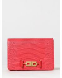 Elisabetta Franchi - Monogram Mini Crossbody Bag With Metallic Logo - Lyst
