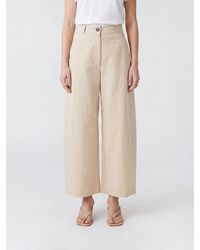 Studio Nicholson - Mid-Rise Cropped Wide-Leg Cotton Trousers - Lyst