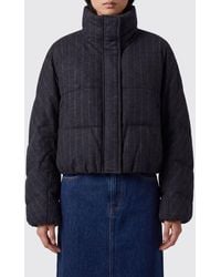 Brunello Cucinelli - Pinstripe Short Quilted Wool Down Jacket With High Neck - Lyst