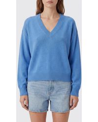 Anine Bing - V-Neck Pure Cashmere Jumper With Relaxed Fit For - Lyst