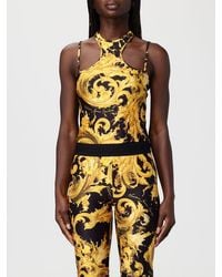 Versace Jeans Couture - Printed Jersey Bodysuit - Lyst