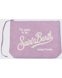 MC2 Saint Barth - Aline Chenille And Cotton Terry Pochette - Lyst