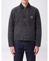 Carhartt - Og Detroit Cotton Jacket With Zip Closure And Logo Patch - Lyst