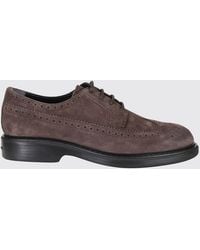 Hogan - H704 Suede Leather Derby Brogues With A Wingtip Motif - Lyst