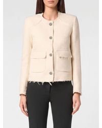 Philipp Plein - Single-Breasted Short Tweed Blazer With Jewelled Buttons - Lyst