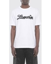 Lanvin - Baumwoll-T-Shirt Mit Logo - Lyst