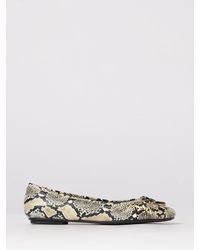 Pinko - Love Birds Python Print Leather Ballerinas - Lyst