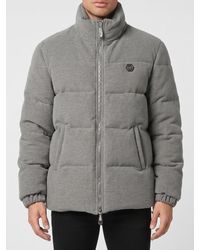 Philipp Plein - Wool Down Jacket With Logo And Slogan - Lyst