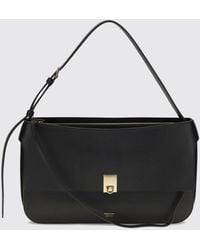 Ferragamo - Small Calfskin Leather Shoulder Bag With Gancini Logo - Lyst