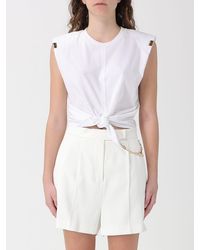 Elisabetta Franchi - Cotton Cropped Top - Lyst