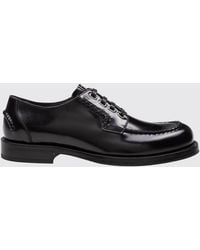 Dolce & Gabbana - Dolce &Amp Gabbana Brushed Calfskin Leather Derby Shoes With Round Toe - Lyst