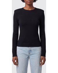 Dondup - Slim Fit Viscose Blend Crewneck Jumper With Padded Shoulders - Lyst