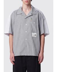 Maison Mihara Yasuhiro - Patchwork Print Cuban Collar Bowling Shirt - Lyst